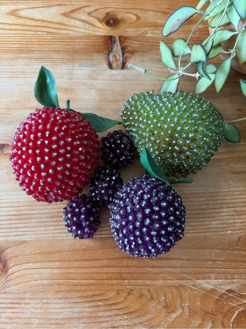 Vintage Decorative Beaded Fruit Accents